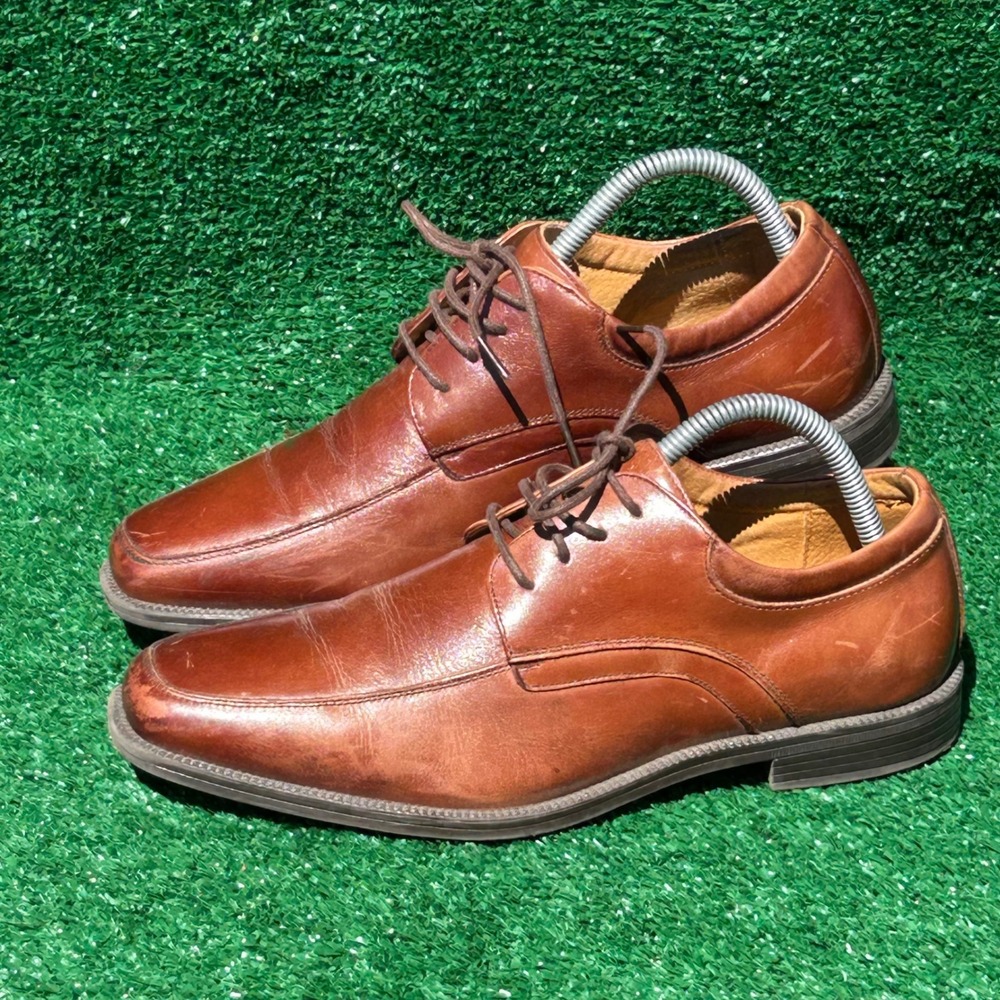 Florsheim Mens‎ Leather Bicycle Toe Oxford Dress Shoes Brown 14153-221 Size 7D